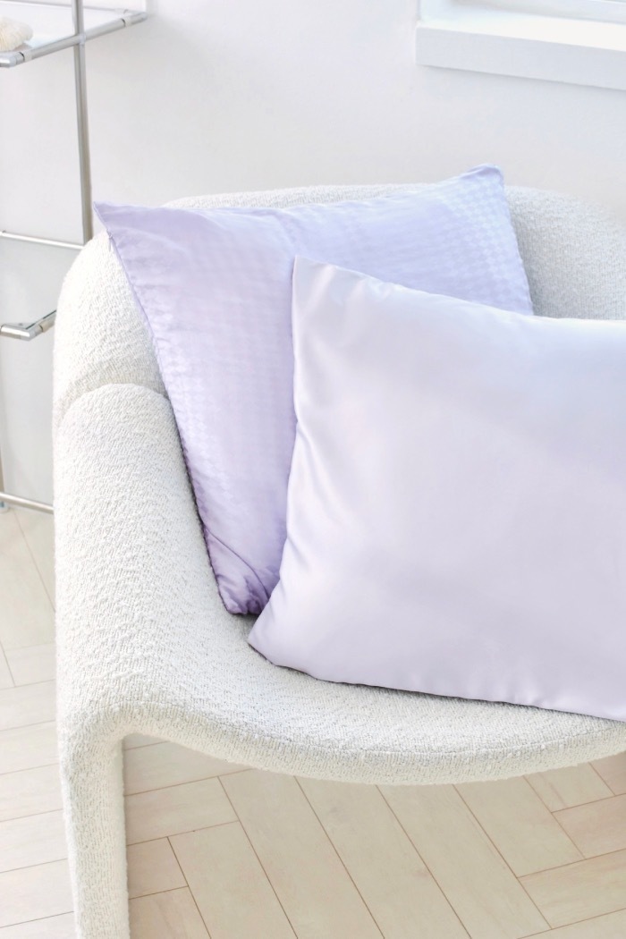 [Marshmallow Cushion cover silver purple]